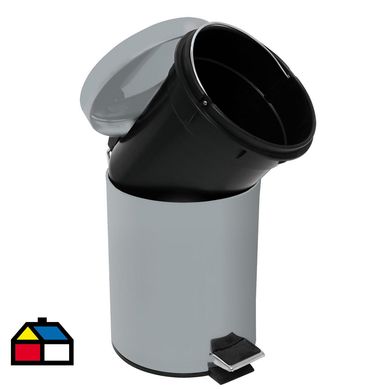 Papelero 3 litros gris claro