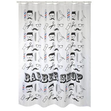 Cortina de bao barber shop 180x200 cm