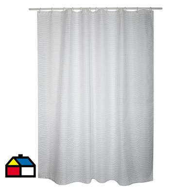 Cortina de bao waves 180x180 cm blanca