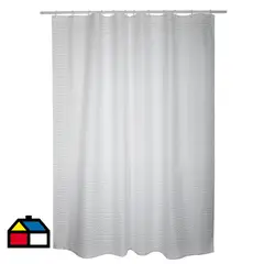 MSV - Cortina de baño waves 180x180 cm blanca