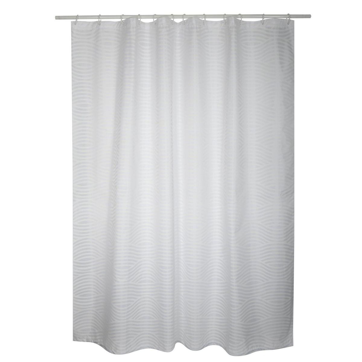 MSV - Cortina De baño 180x200 cm Blanco