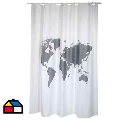 Cortina de bao world 180x200 cm