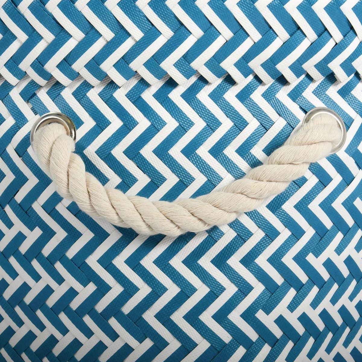 MSV - Cesto 32x27x32 cm 27000 cm3 Azul y blanco