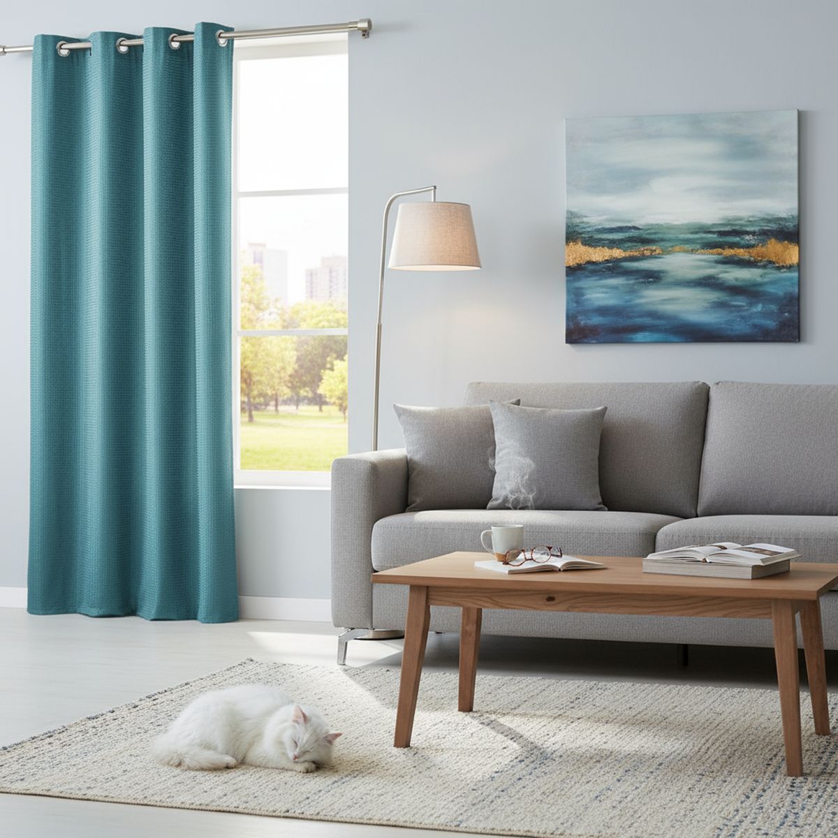 JUST HOME COLLECTION - Cortina Black Out 135x220 cm Jacquard