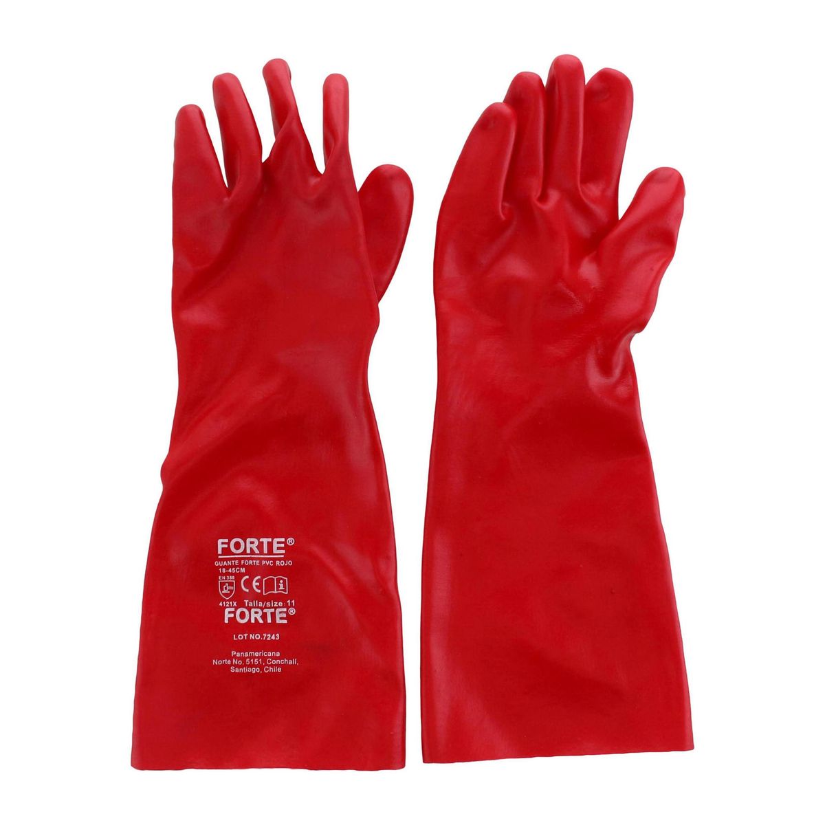 REDLINE - Guante Profesional de PVC Talla única Rojo