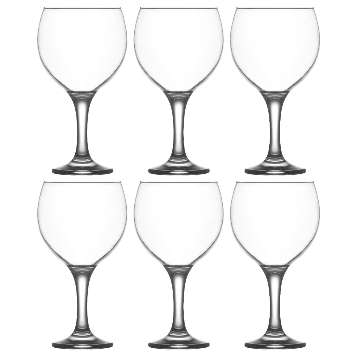 LAV - Set 6 Copas de Vino tinto 645 ml Vidrio Transparente
