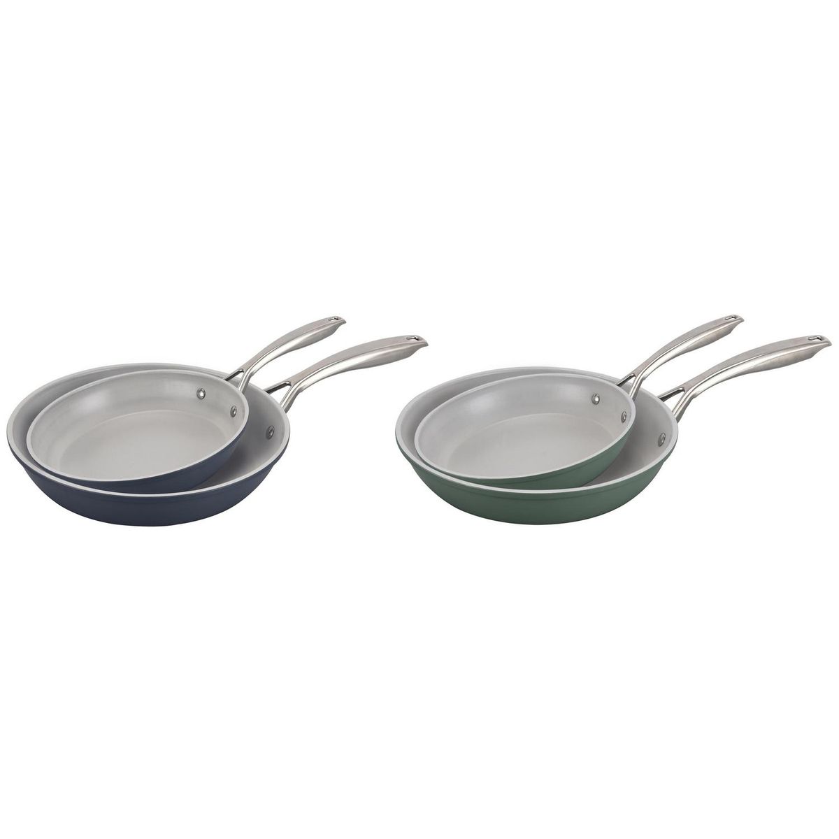 JUST HOME COLLECTION - Set 2 sartenes 26/30 cm mango acero colores surtidos.