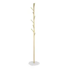 JUST HOME COLLECTION - Perchero con Base marmol Metal Dorado, Blanco