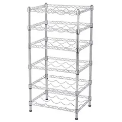 JUST HOME COLLECTION - Organizador de Vino 45x90x35 cm Cromado