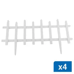 ERGO - Set 4 Rejas Plástico 0.6x0.3 metros Blanco