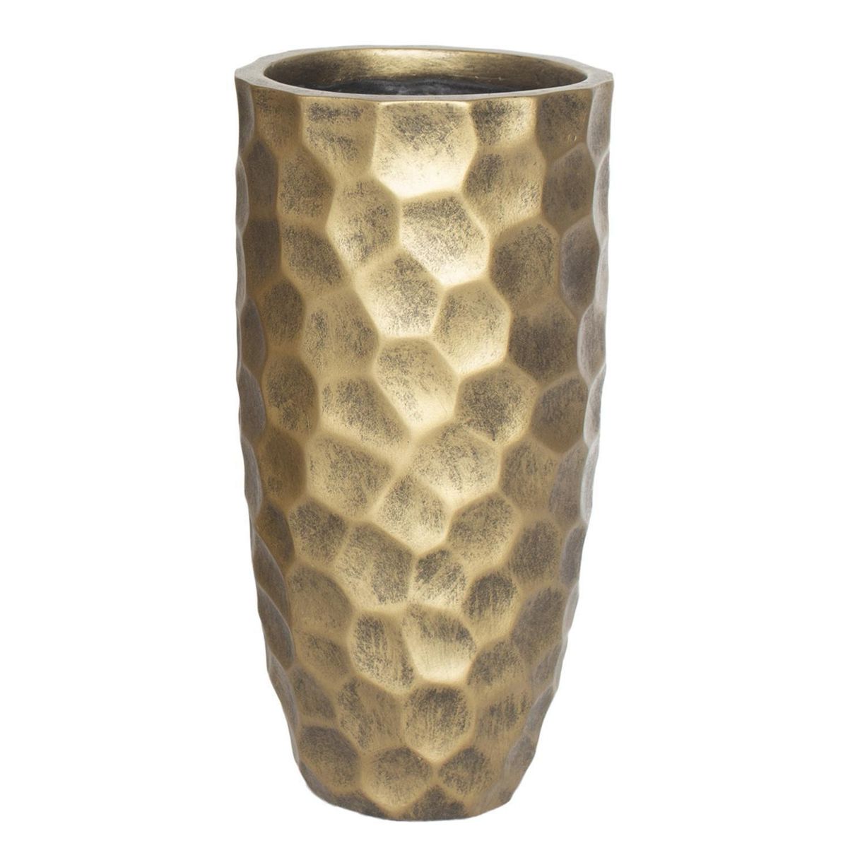 JUST HOME COLLECTION - Macetero Fibra Pots de Arcilla 23x46 cm Dorado