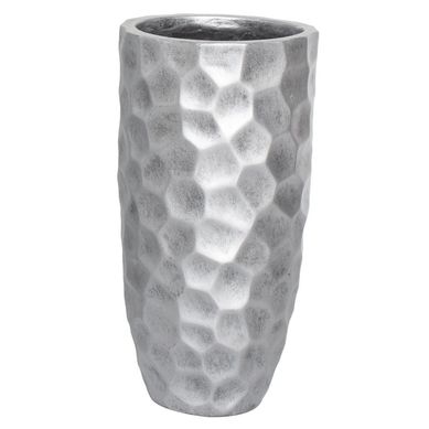 Macetero fibra plateado Pots 26x46 cm