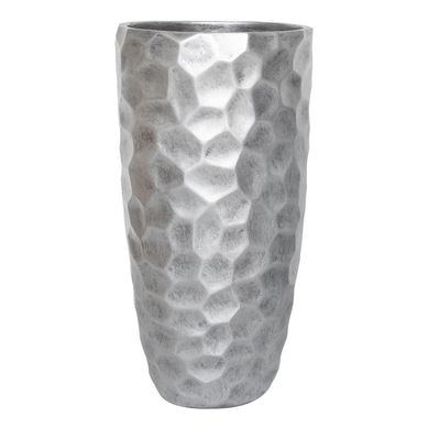 Macetero fibra plateado Pots 31x61 cm