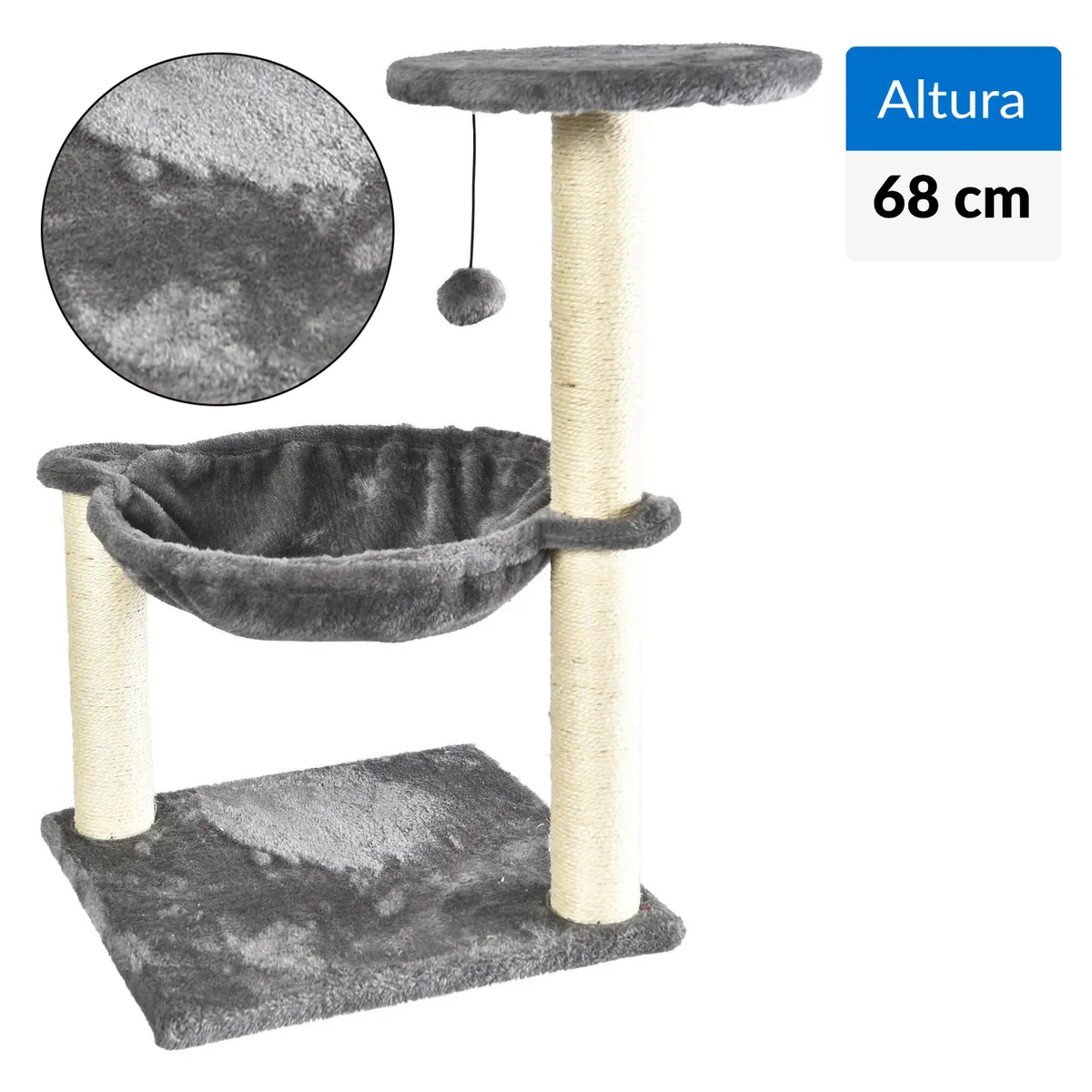 PETIZOOS - Rascador para gato 68 cm