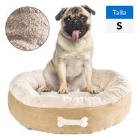 Cama Redonda M para Perro 16x56x56 cm Amarillo