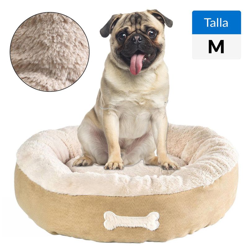 PETIZOOS - Cama Redonda M para Perro 16x56x56 cm Amarillo