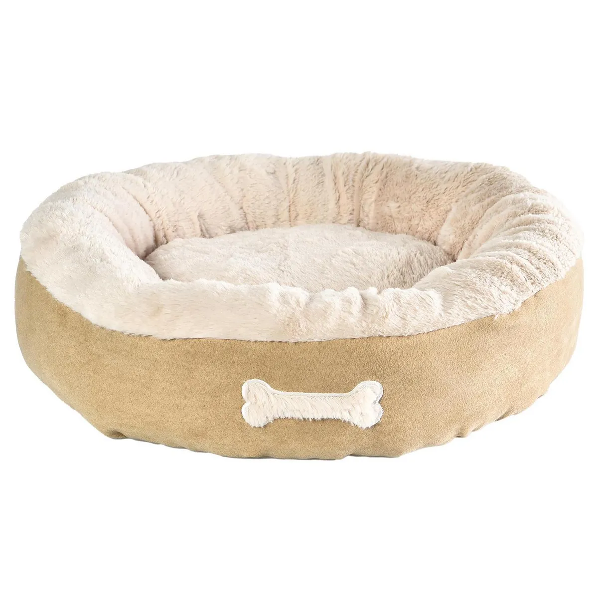 PETIZOOS - Cama Redonda M para Perro 16x56x56 cm Amarillo