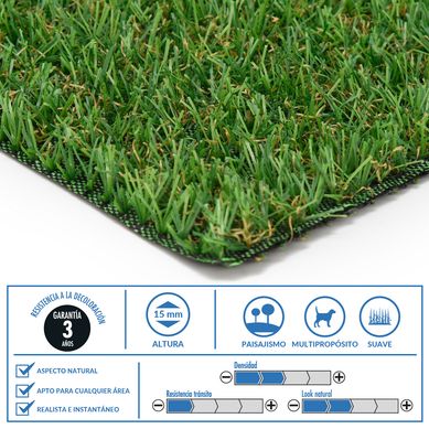 Pasto Sinttico 15 mm 2x5 m