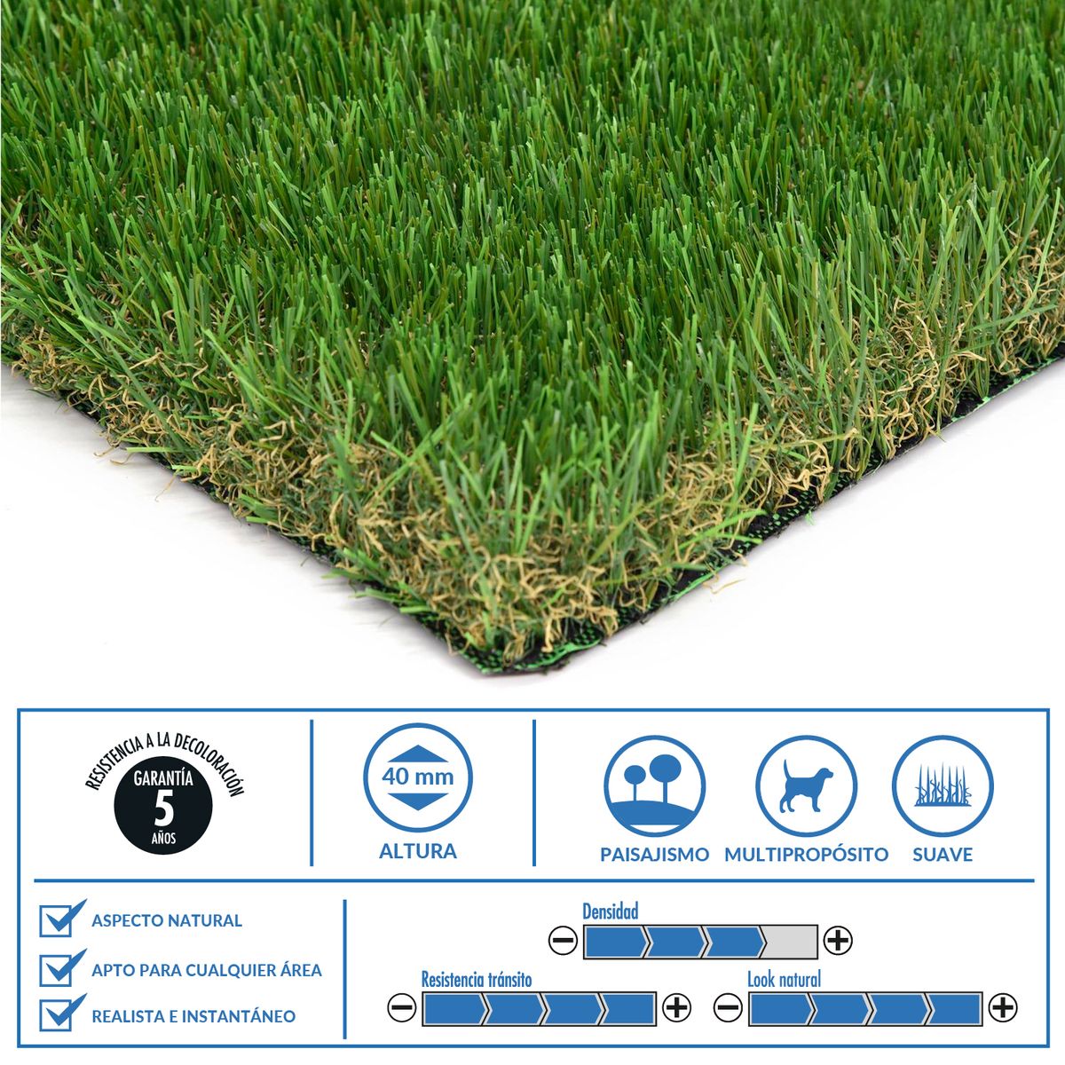 JUST HOME COLLECTION - Pasto Sintético 40 mm 2x5 m