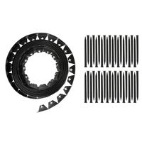 Set Borde Jardín PVC 4 cm 10 metros Negro