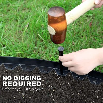 Imagen 2 del producto Set Borde Jardín PVC 4 cm 10 metros Negro