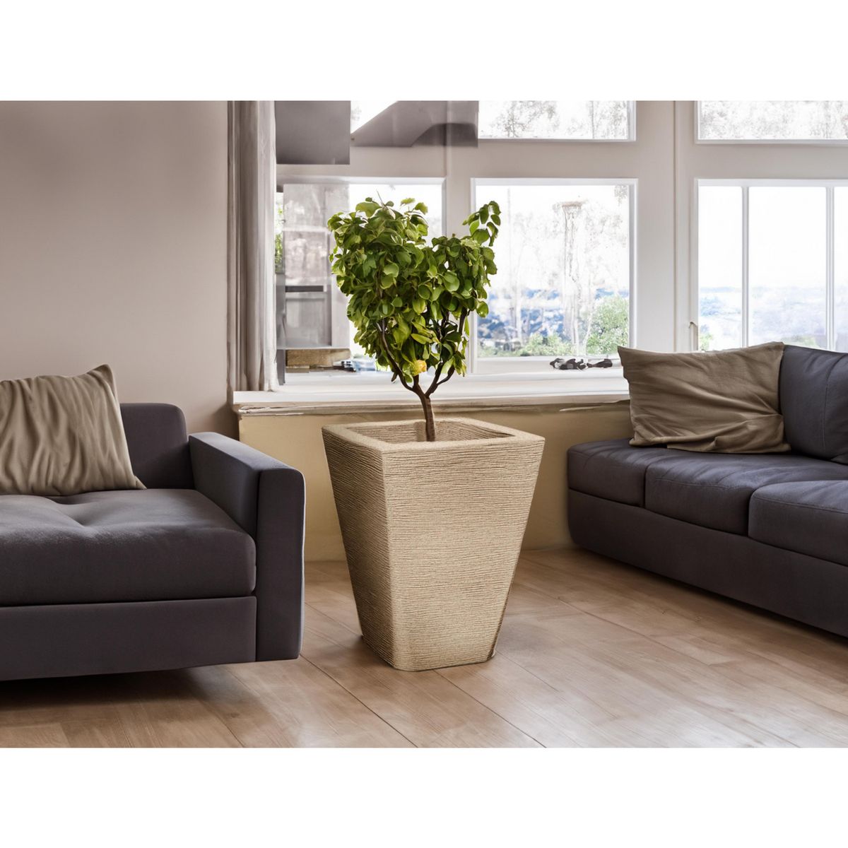 JUST HOME COLLECTION - Macetero de Polietileno 52x70 cm Arena