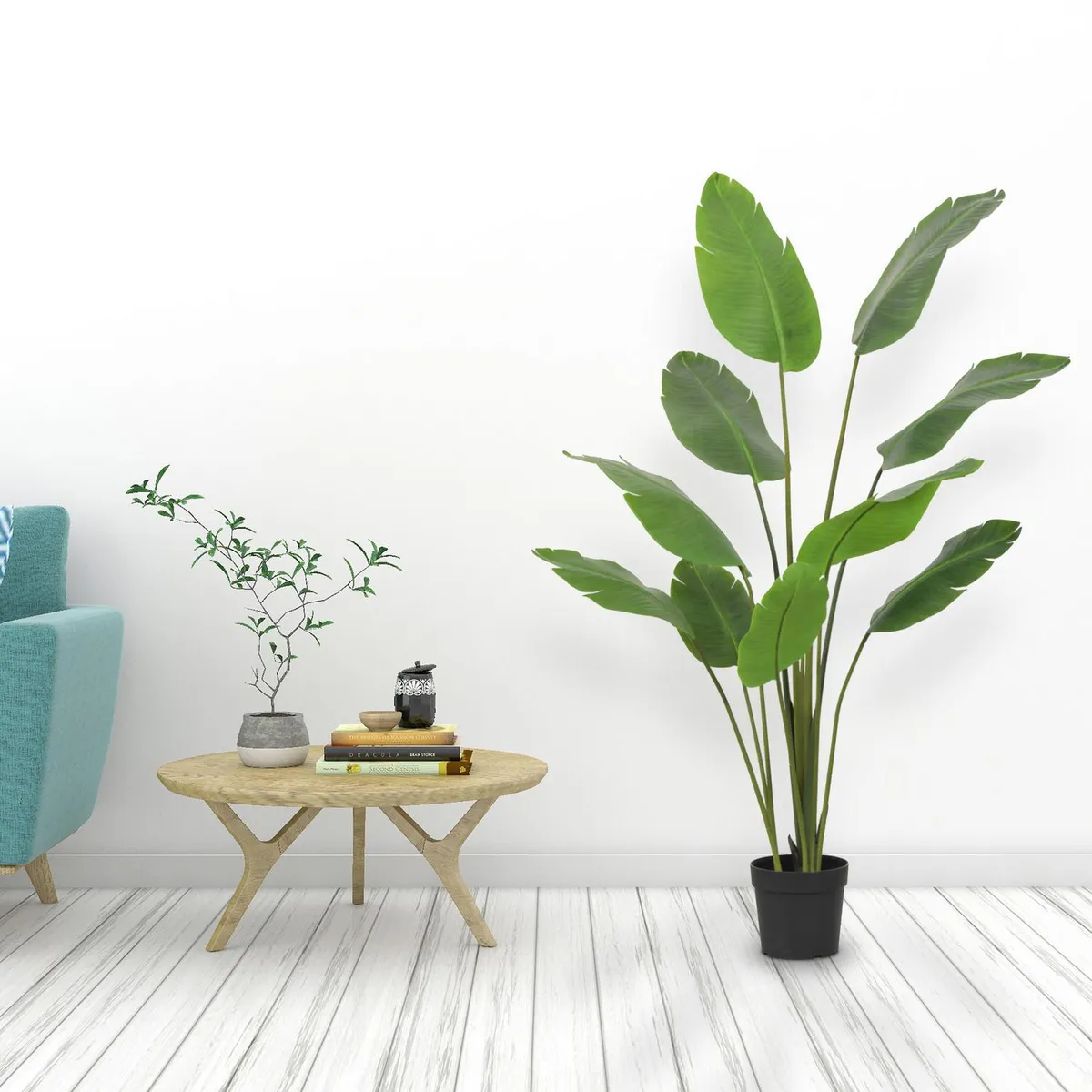 JUST HOME COLLECTION - Planta Artificial Ave del Paraiso 182 cm Verde; Negro