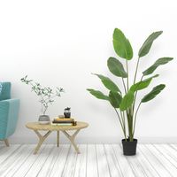 Planta Artificial Ave del Paraiso 182 cm Verde; Negro