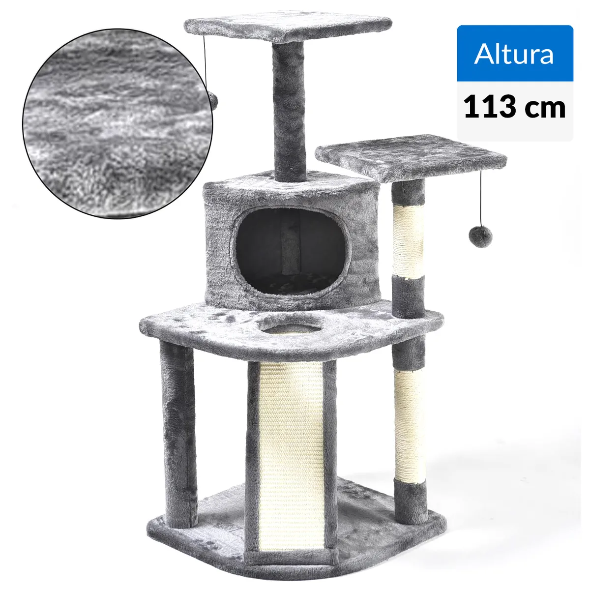 PETIZOOS - Rascador para gato 113 cm