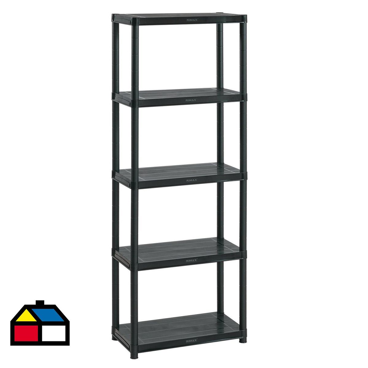 RIMAX - Estante Plástico 5 Nivel(es) 30.1x169.5x60.6 cm Negro