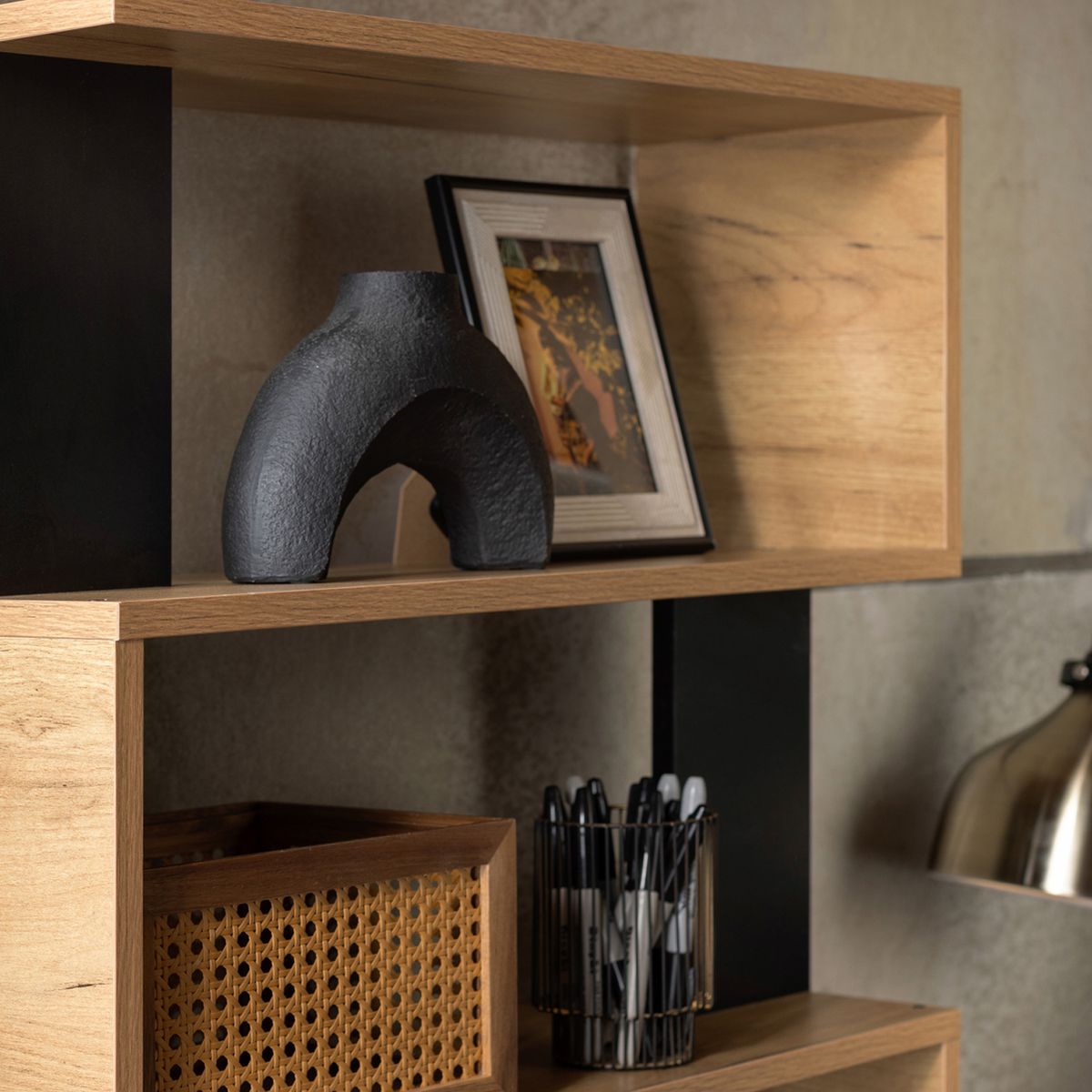 HOMY - Florero Arco negro 14 cm