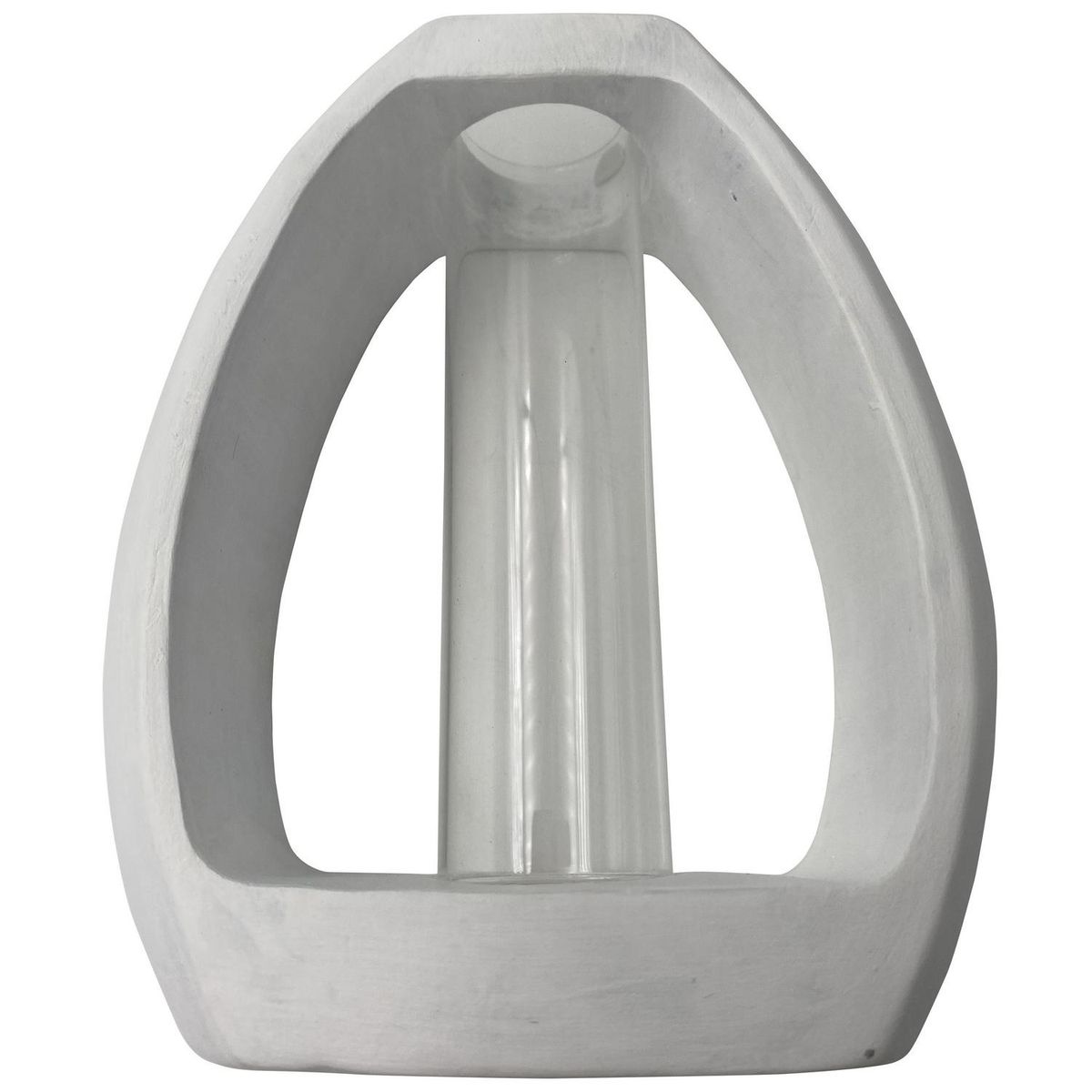 JUST HOME COLLECTION - Florero tipo huevo blanco 18 cm