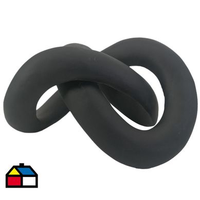 Figura geometrica ovalos negro 25 cm