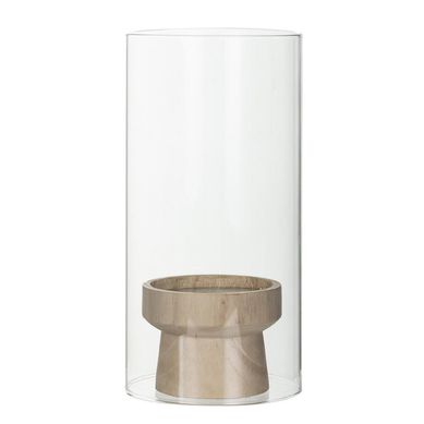 Portavela cubierto vidrio 24 cm