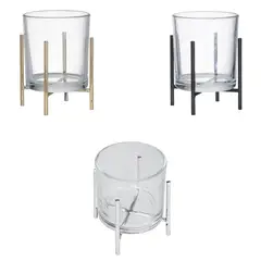 JUST HOME COLLECTION - Portavela de vidrio colores