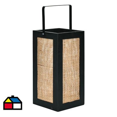 Portavela deco madera 27 cm