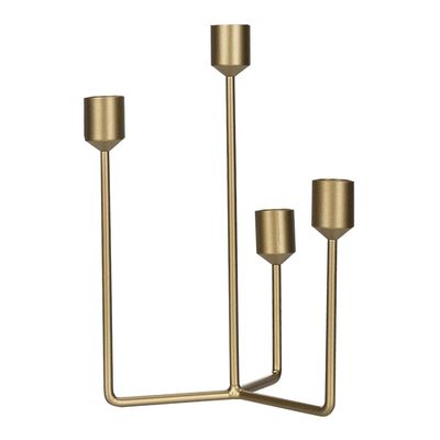 Imagen 2 del producto Portavela Pulpo Metálico 4 Velas Cónicas Decorativo Hogar