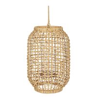 Portavela Decorativo Rattan Para Vela Pilar 39 Cm