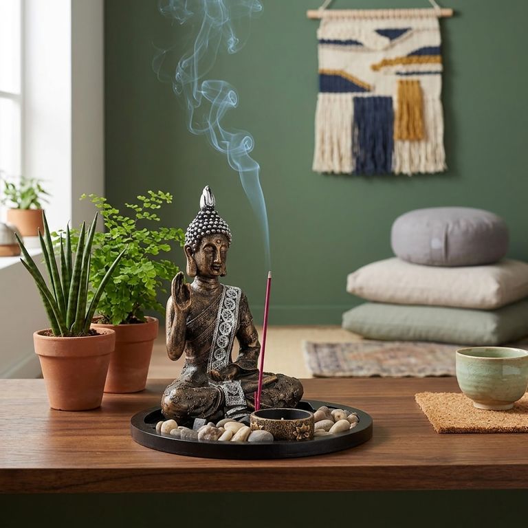 buddha_you様 ラグ ダークトーン 展示品 1枚 JUST HOME COLLECTION Buda Tai Negra Dorada 21x20 cm | Falabella Chile
