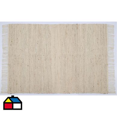 Alfombra bazar algodn flecos 200x290 cm natural