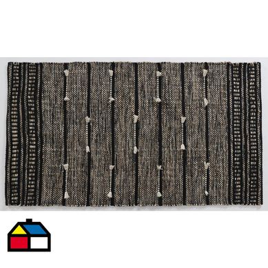 Alfombra bazar algodn 60x110 cm negro natural