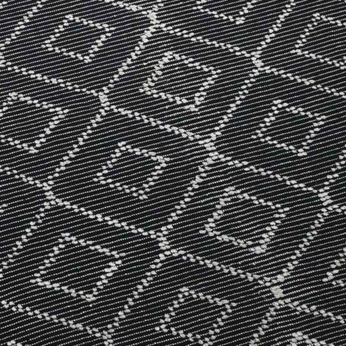 JUST HOME COLLECTION - Alfombra bazar flecos 200x290 cm negro gris