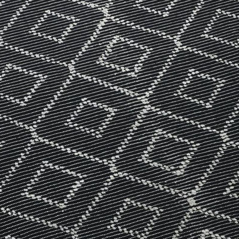JUST HOME COLLECTION - Alfombra bazar flecos 200x290  cm negro gris