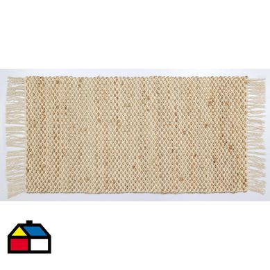 Alfombra bazar algodn flecos 60x110 natural