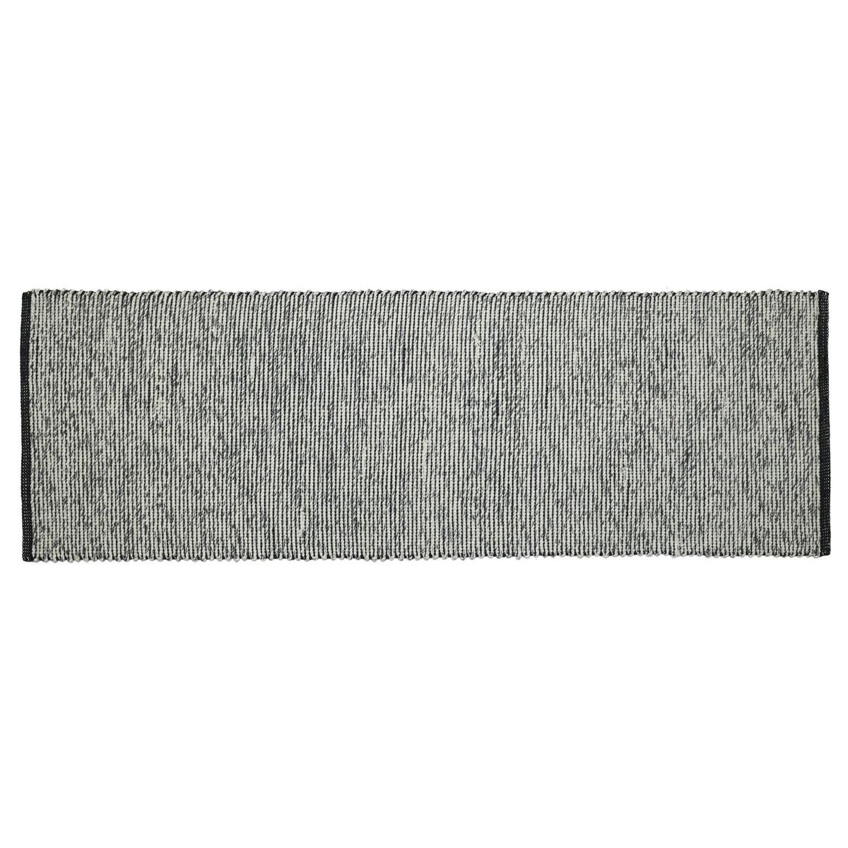 JUST HOME COLLECTION - Alfombra Bazar Lisa 60x200 cm Poliéster Negro