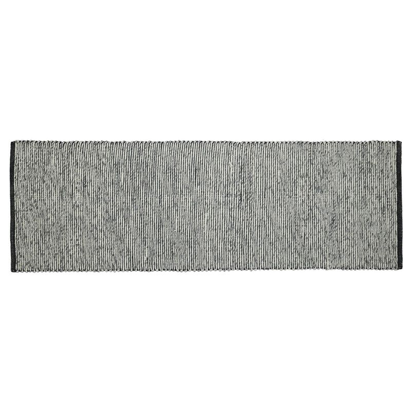 JUST HOME COLLECTION - Alfombra Bazar Lisa 60x200 cm Poliéster Negro