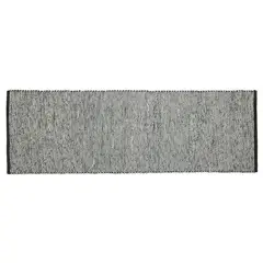 JUST HOME COLLECTION - Alfombra Bazar Lisa 60x200 cm Poliéster Negro