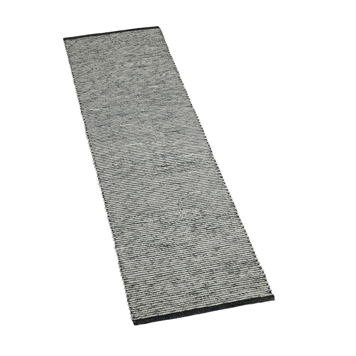 JUST HOME COLLECTION - Alfombra Bazar Lisa 60x200 cm Poliéster Negro