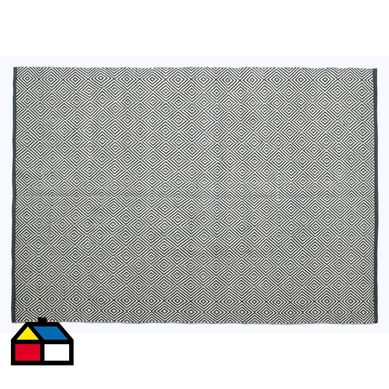 Alfombra bazar rombos 160x230 cm gris blanco