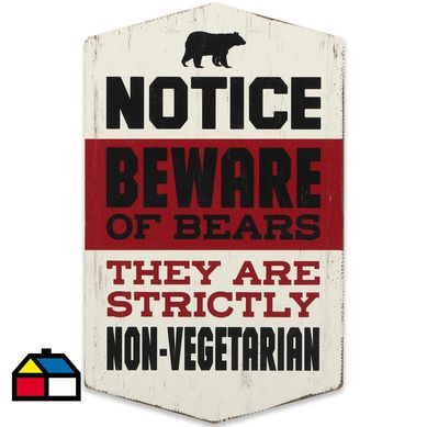 Cuadro madera notice bear